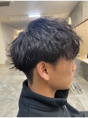 メンズマッシュ波巻きスパイラルパーマ