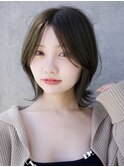 くびレイヤー前髪なしグレージュボブ 外はね【AIN.表参道】川原