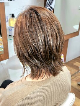 ジーウィズヘアー(G-with hair) ミディアムレイヤー+ハイライトカラー