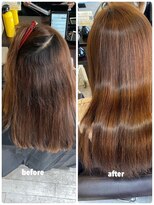 ビープライズ(Be PRIZE)&nbsp;ハイライトブリーチカラーも酸性縮毛矯正ならサラサラ