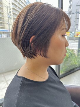 ロックワークオレンジ 西中島店(ROCK WORK ORANGE) 丸みが可愛いショートカット×ハイライト