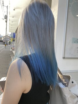 プルメリアドット(Plumeria.) White　x Blue