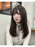 セミロング/レイヤーカット/顔まわりレイヤー