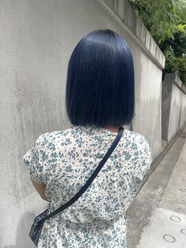 エムタニグチミュー(MTANIGUCHI Mieux) ダブルカラー/ケアブリーチ/ブルーカラー/ブルーベリーカラー