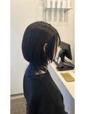 ウルフカット×インナーブルー