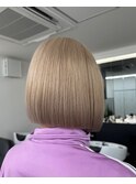 神戸三ノ宮ブリーチハイトーンぼぶミルクティーベージュ