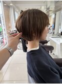 ショートカット×ひし形ショートボブ×前髪あり30代40代50代