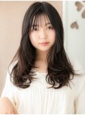 □大人美人韓国風巻きデジタルパーマ黒髪ロング416上尾30代40代