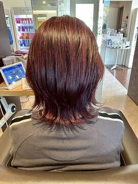 エヌアンドエーコンティ(N&A CONTi) 光を纏う◎艶めきベリーレッドウルフ/レイヤー/ブリーチ/Wカラー