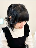 ボブゆるふわハーフツイン