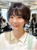 丸みショートパーマ