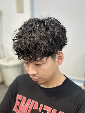 フィフス 原宿(fifth) 渋谷シャドウパーマメンズカットセンターパートウルフ30代