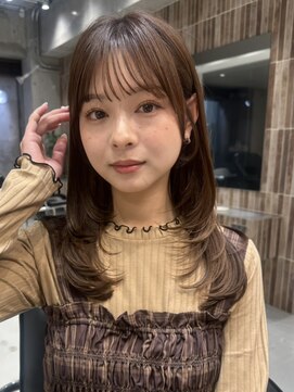 ハニーシブヤ(HONEY shibuya) ハッシュカット/ミディアムレイヤーカット/ヘーゼルブラウン3