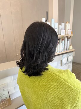 ジュエ ヘアー デザイン(Jue hair design) 春透明感オリーブグレー/春カラー/ミディアム/20代/30代/知立