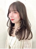 ◎ミディアムレイヤーカット似合わせカットモテ髪小顔韓国ヘア