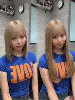 ルイス(L'wis)&nbsp;エクステ 渋谷 ブリーチ ミルクティーベージュ