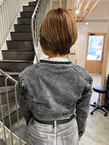 アトレ 福岡大名店(attrait)&nbsp;ブラウンボブ × 質感カット で大人っぽく仕上げた髪