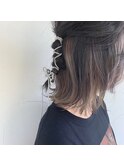 インナーカラー紐アレンジ