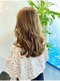 ミルクティーベージュ♪ロングカール