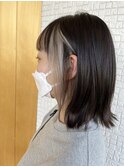 ベージュ系フェイスフレーミングカラー