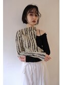 ニュアンスパーマ黒髪ボブ