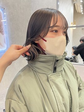 ロンド レア 天神大名店(Lond Le’a) ミルクティーベージュ髪質改善トリートメントインナーカラー