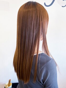 レポヘアー(Repos hair) 20代30代40代ナチュラルブラウン髪質改善カラー艶感ストレート