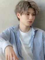 イオ 本厚木(io)&nbsp;アップバングハイトーンセンターパートメンズカットイメチェン