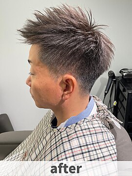 アルム 恵比寿(ARUIM) 【after】ベリーショート刈り上げスパイキー直毛メンズカット