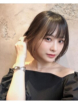 プアメリア 名古屋(Puamelia) レイヤーケアブリーチダブルカラーボブ_4326