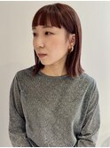 【YOKE】大人ボブ外ハネボブ短め前髪ピンクベージュ20代30代
