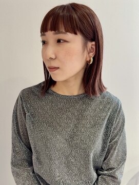 ヨーク(YOKE) 【YOKE】大人ボブ外ハネボブ短め前髪ピンクベージュ20代30代