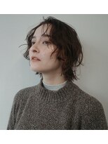 ディスアンドザット あびこ店(THIS&THAT) ミディアムウルフxカジュアルパーマ