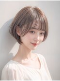 《Lumi hair》ミルクティーベージュ×ショートボブ ¥13900
