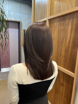 ナインスフロア(9NINTH FLOOR) 海外風レイヤーカット/ミディアムレイヤー/暗め透明感グレージュ