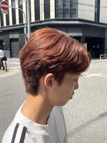 ノイセル 西本町(Noisyle) 韓国メンズヘア☆ワインレッドカラー