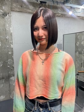 コードプラスリム(CODE+LIM) 黒髪/ボブ/ダークオリーブ