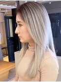 美髪ホワイトブロンドロング_ba385671
