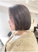 ボブショートミディアム前髪カット韓国ヘアおくれ毛_ba409831