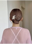 リボンアレンジ/結婚式お呼ばれヘア