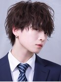 波巻きシャドウパーマ/マッシュ