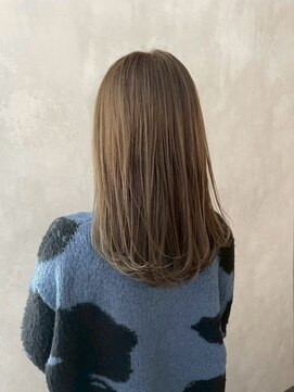 髪質改善/顔周りレイヤーカット/グレージュ[千葉/千葉駅]