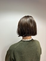 フープ 川越(hoop)&nbsp;オリーブカラーなボブスタイル