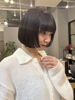 ジアン バイ ミルボン NU茶屋町+(GIEN by milbon)&nbsp;前上がりボブ/前髪/イメチェン/フルバング/暖色ボブ/吉岡美音