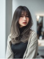 ダル 渋谷/表参道(DAL.)&nbsp;バタフライレイヤーロングレイヤーハイトーングレージュブリーチ