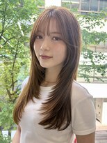アンセンス バイ モードケイズ(ANSENS by Mode K's)&nbsp;大人の透け感　ロングレイヤースタイル