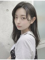 エレマルヤマ(ele maruyama) イメチェン!暗くても可愛いふんわりセンター分けスタイル