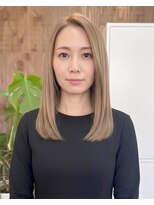 零秒女髪 千里丘店&nbsp;上品な大人の艶髪セミロングストレート髪質改善美髪艶カラー艶感