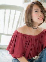 クオーレ ヘア アンジュ 水戸店(CUORE HAIR ange)&nbsp;*ange水戸*…グラデーションカラーのワンカール前下がりボブa