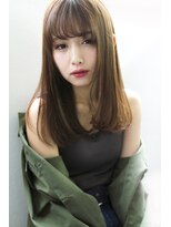 ラエティス(Laetus)&nbsp;鎖骨下で揺れるふんわりストレート/オリーブグレージュ/縮毛矯正